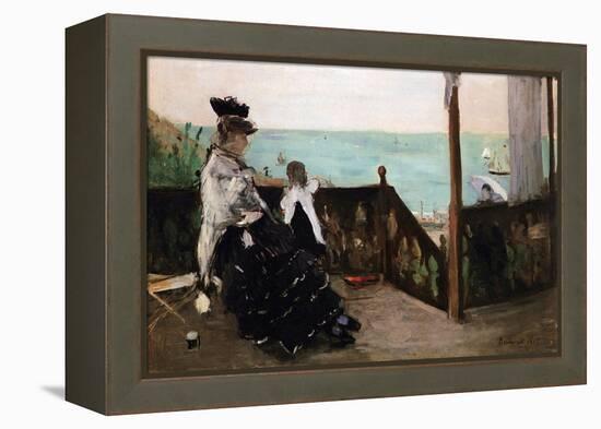 In a Villa on the Beach-Berthe Morisot-Framed Stretched Canvas