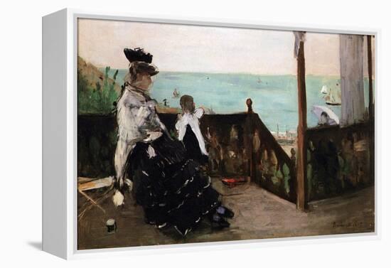 In a Villa on the Beach-Berthe Morisot-Framed Stretched Canvas