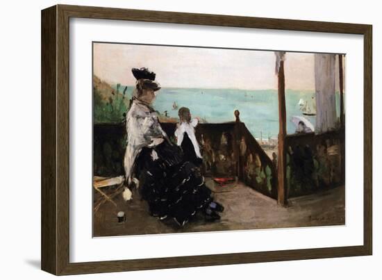 In a Villa on the Beach-Berthe Morisot-Framed Art Print