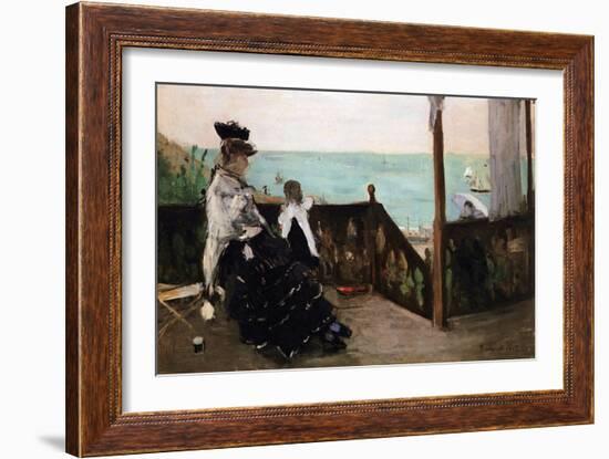 In a Villa on the Beach-Berthe Morisot-Framed Art Print