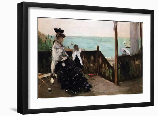 In a Villa on the Beach-Berthe Morisot-Framed Art Print