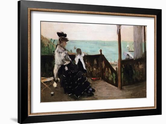 In a Villa on the Beach-Berthe Morisot-Framed Art Print