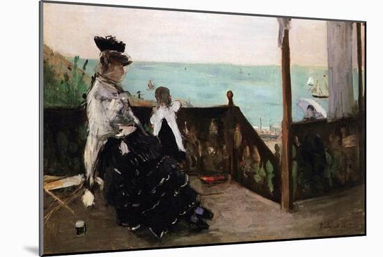 In a Villa on the Beach-Berthe Morisot-Mounted Art Print