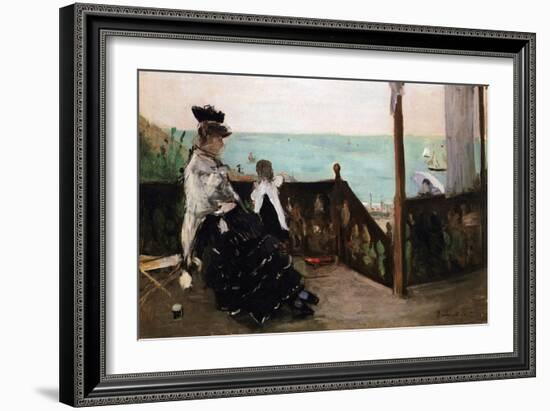 In a Villa on the Beach-Berthe Morisot-Framed Art Print