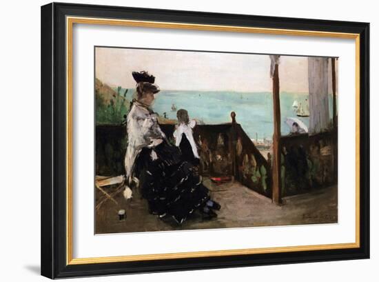 In a Villa on the Beach-Berthe Morisot-Framed Art Print