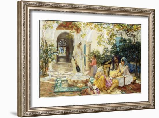 In a Village at El Biar, Algiers-Frederick Arthur Bridgman-Framed Giclee Print