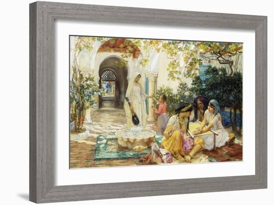 In a Village at El Biar, Algiers-Frederick Arthur Bridgman-Framed Giclee Print