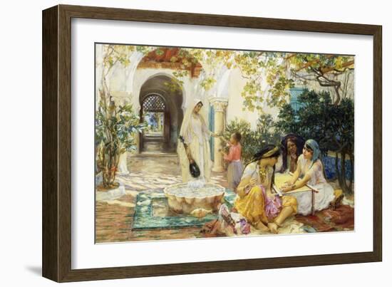 In a Village at El Biar, Algiers-Frederick Arthur Bridgman-Framed Giclee Print