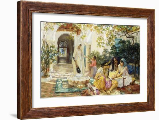 In a Village at El Biar, Algiers-Frederick Arthur Bridgman-Framed Giclee Print