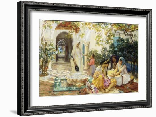 In a Village at El Biar, Algiers-Frederick Arthur Bridgman-Framed Giclee Print