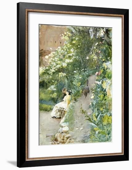 In Alhambra Park, 1887-Anders Zorn-Framed Premium Giclee Print