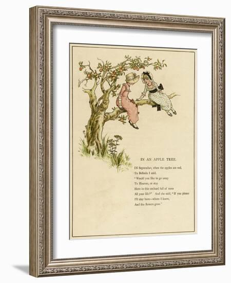 In an Apple Tree-Kate Greenaway-Framed Art Print