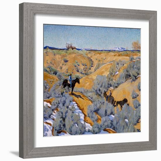 In an Arroyo, C.1914-24 (Oil on Canvas)-Walter Ufer-Framed Giclee Print