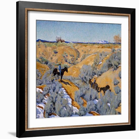 In an Arroyo, C.1914-24 (Oil on Canvas)-Walter Ufer-Framed Giclee Print
