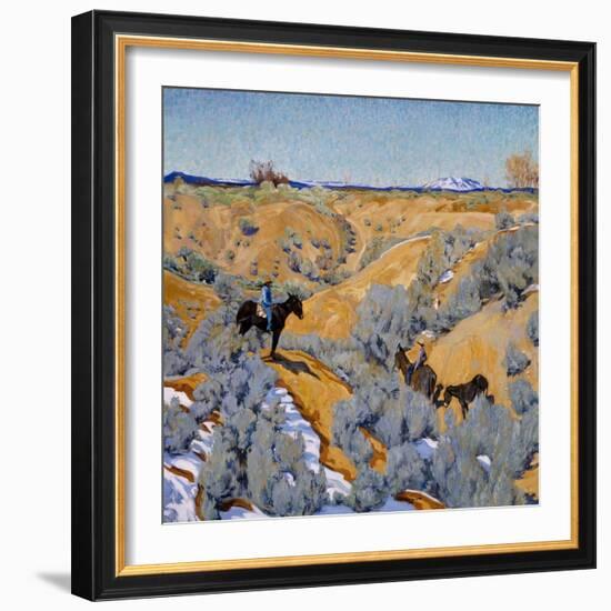 In an Arroyo, C.1914-24 (Oil on Canvas)-Walter Ufer-Framed Giclee Print