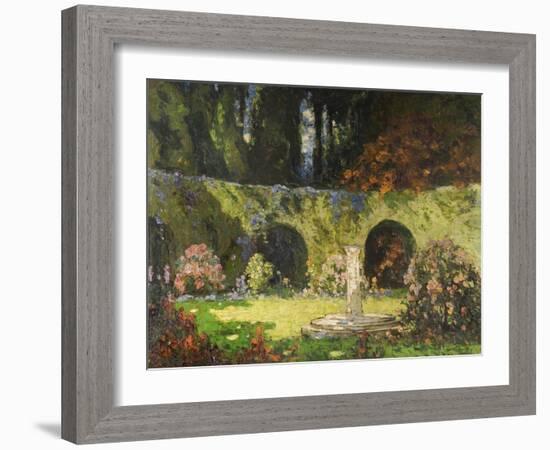 In an Old-World Garden-Thomas Edwin Mostyn-Framed Giclee Print