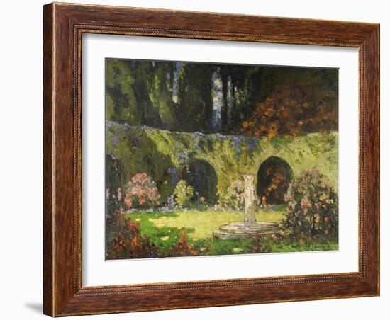 In an Old-World Garden-Thomas Edwin Mostyn-Framed Giclee Print