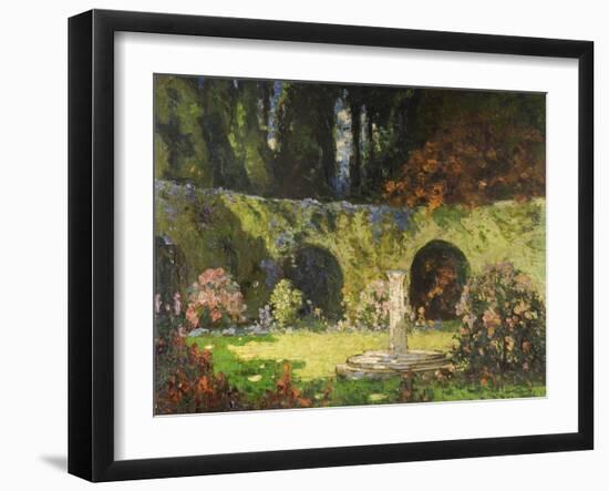 In an Old-World Garden-Thomas Edwin Mostyn-Framed Giclee Print