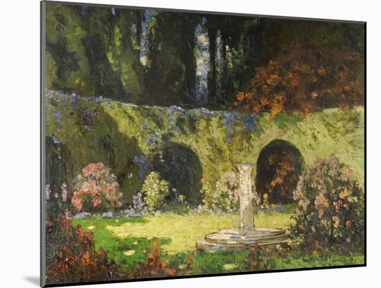 In an Old-World Garden-Thomas Edwin Mostyn-Mounted Giclee Print