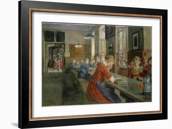 In an Orphanage, Luebeck, 1894-Gotthard Kuehl-Framed Giclee Print