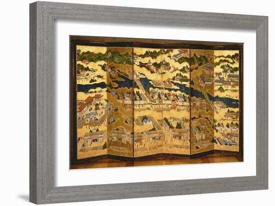 In and around the Environs of Kyoto, Edo Period, 17th Century-null-Framed Giclee Print