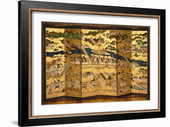 In and around the Environs of Kyoto, Edo Period, 17th Century-null-Framed Giclee Print