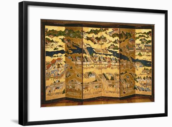 In and around the Environs of Kyoto, Edo Period, 17th Century-null-Framed Giclee Print