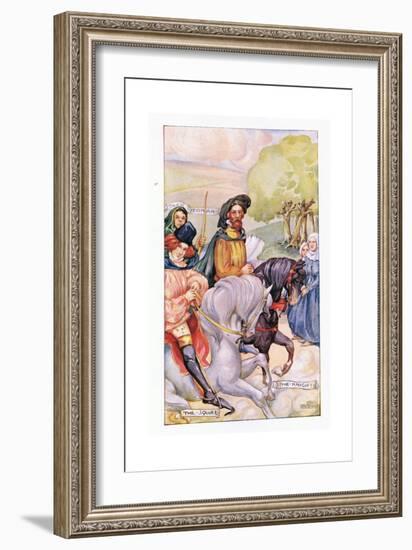 In Attendance on the Knight Was His Son-Anne Anderson-Framed Giclee Print