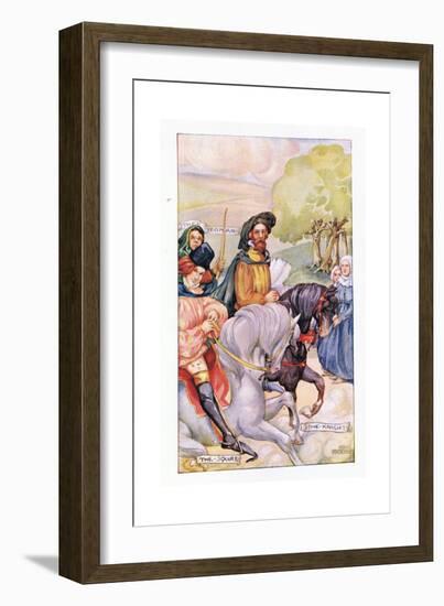 In Attendance on the Knight Was His Son-Anne Anderson-Framed Giclee Print