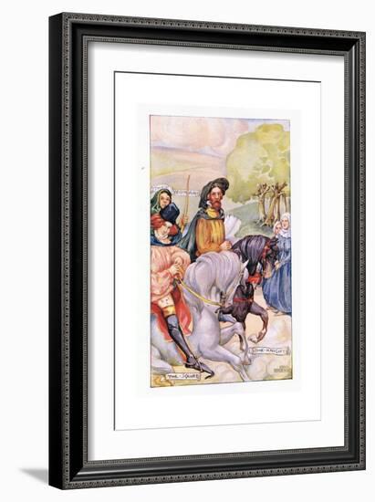 In Attendance on the Knight Was His Son-Anne Anderson-Framed Giclee Print