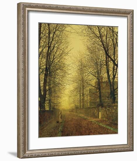 In Autumn's Golden Glow-John Atkinson Grimshaw-Framed Premium Giclee Print