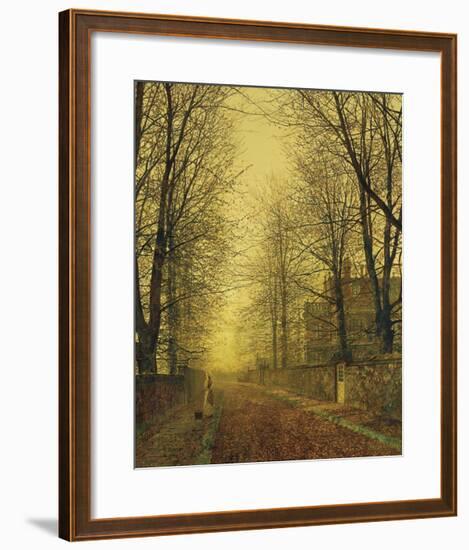 In Autumn's Golden Glow-John Atkinson Grimshaw-Framed Premium Giclee Print