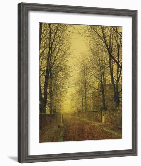 In Autumn's Golden Glow-John Atkinson Grimshaw-Framed Premium Giclee Print