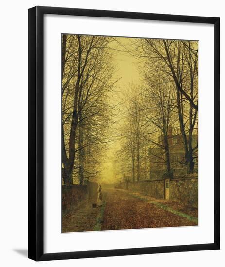 In Autumn's Golden Glow-John Atkinson Grimshaw-Framed Premium Giclee Print