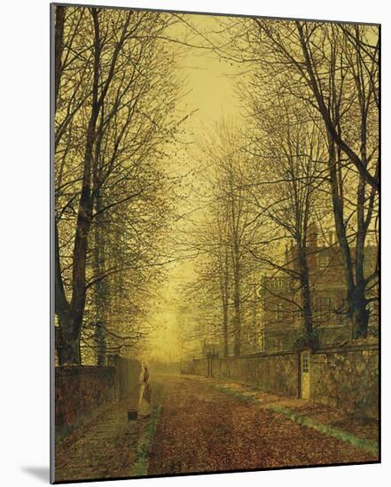 In Autumn's Golden Glow-John Atkinson Grimshaw-Mounted Premium Giclee Print
