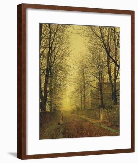 In Autumn's Golden Glow-John Atkinson Grimshaw-Framed Premium Giclee Print