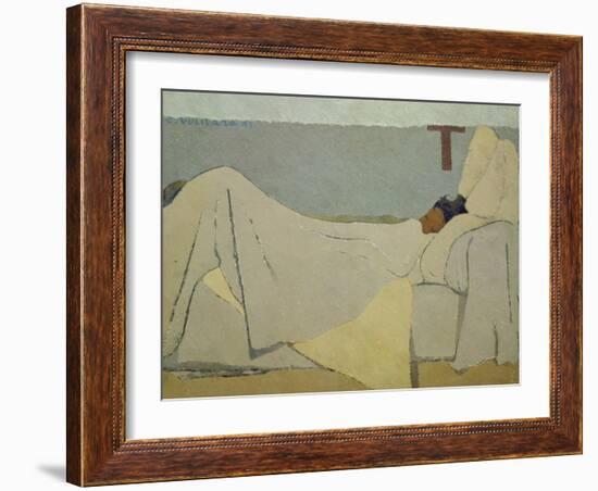 In Bed. 1891-Edouard Vuillard-Framed Giclee Print