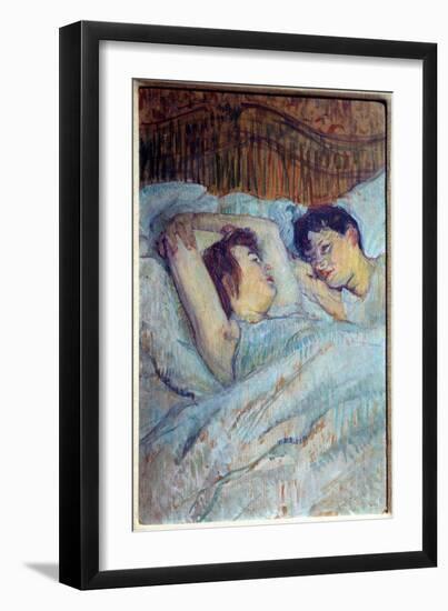 In Bed Painting by Henri De Toulouse Lautrec (Toulouse-Lautrec, 1864-1901), 1892 Zurich. Rau Founda-Henri de Toulouse-Lautrec-Framed Giclee Print