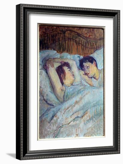 In Bed Painting by Henri De Toulouse Lautrec (Toulouse-Lautrec, 1864-1901), 1892 Zurich. Rau Founda-Henri de Toulouse-Lautrec-Framed Giclee Print