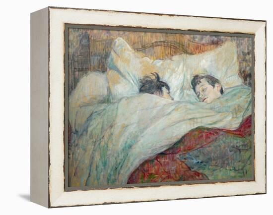 In Bed-Henri de Toulouse-Lautrec-Framed Premier Image Canvas