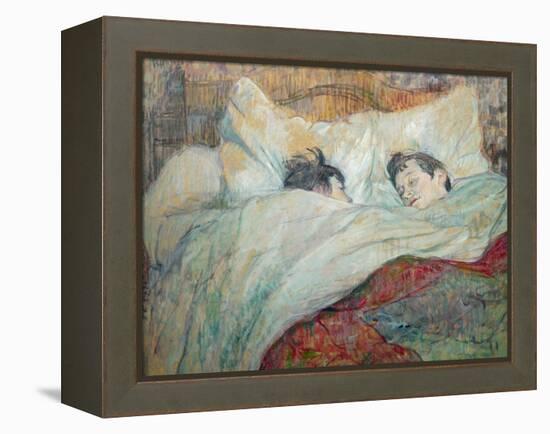 In Bed-Henri de Toulouse-Lautrec-Framed Premier Image Canvas