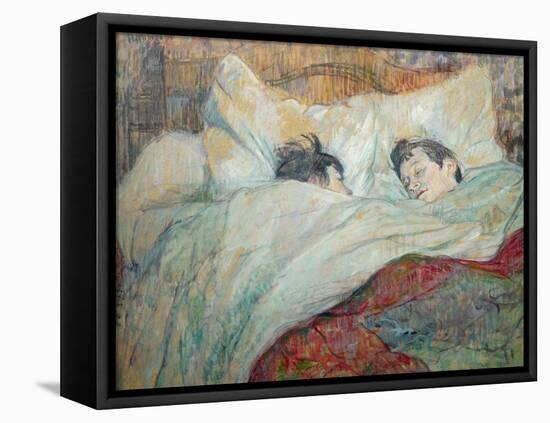 In Bed-Henri de Toulouse-Lautrec-Framed Premier Image Canvas