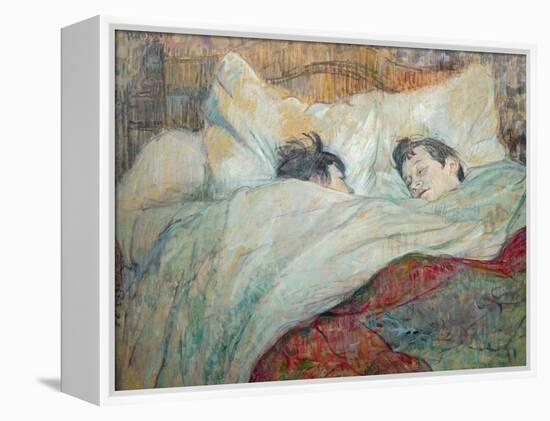 In Bed-Henri de Toulouse-Lautrec-Framed Premier Image Canvas