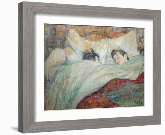 In Bed-Henri de Toulouse-Lautrec-Framed Giclee Print