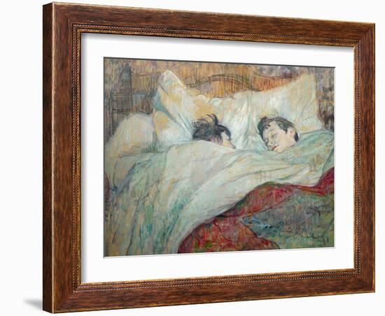 In Bed-Henri de Toulouse-Lautrec-Framed Giclee Print