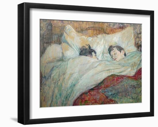 In Bed-Henri de Toulouse-Lautrec-Framed Giclee Print