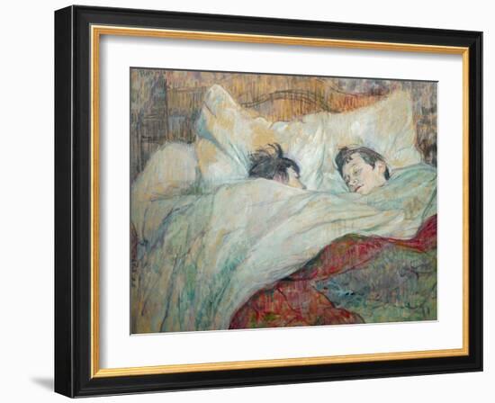 In Bed-Henri de Toulouse-Lautrec-Framed Giclee Print