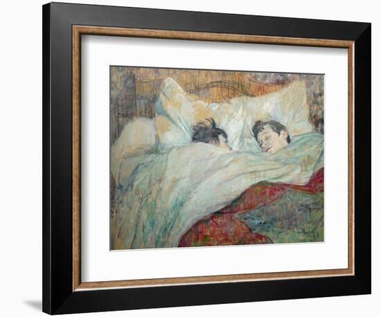 In Bed-Henri de Toulouse-Lautrec-Framed Giclee Print