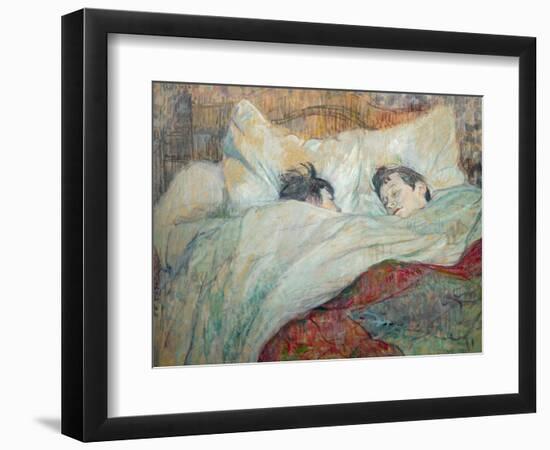 In Bed-Henri de Toulouse-Lautrec-Framed Giclee Print