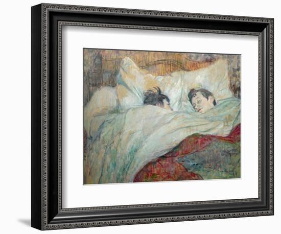 In Bed-Henri de Toulouse-Lautrec-Framed Giclee Print